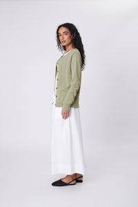 MARLOW EMBER CARDIGAN CELERY