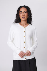 MARLOW EMBER CARDIGAN CHALK