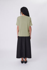 MARLOW EMBER KNIT TEE CELERY