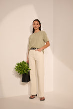 Load image into Gallery viewer, MARLOW EMBER KNIT TEE CELERY
