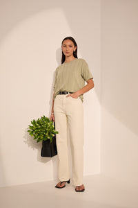 MARLOW EMBER KNIT TEE CELERY