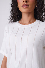 Load image into Gallery viewer, MARLOW EMBER KNIT TEE CHALK
