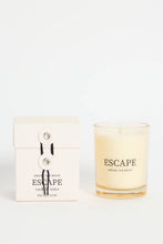 Load image into Gallery viewer, AMONG THE BRAVE ESCAPE VANILLA AMBER SOY CANDLE BEIGE

