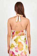 Load image into Gallery viewer, GEORGIA ZOE ESCAPISM PINK FLORAL TIE NECK HALTER MAXI DRESS
