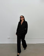 Load image into Gallery viewer, ESMAEE STUDIO TAILORED PANTS BLACK PINSTRIPE
