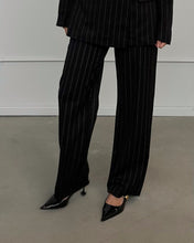 Load image into Gallery viewer, ESMAEE STUDIO TAILORED PANTS BLACK PINSTRIPE
