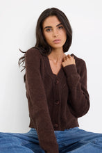 Load image into Gallery viewer, STORIES BE TOLD ESSENCE CHOCOLATE KNIT CARDIGAN
