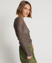 Load image into Gallery viewer, ONE TEASPOON CAMO NIGHT FEVER LONGSLEEVE MESH TOP
