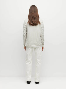 JHL BY JULIETTE HOGAN V-NECK LONG SLEEVE GREY MARLE