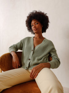 INDI & COLD MIA CARDIGAN MENTA