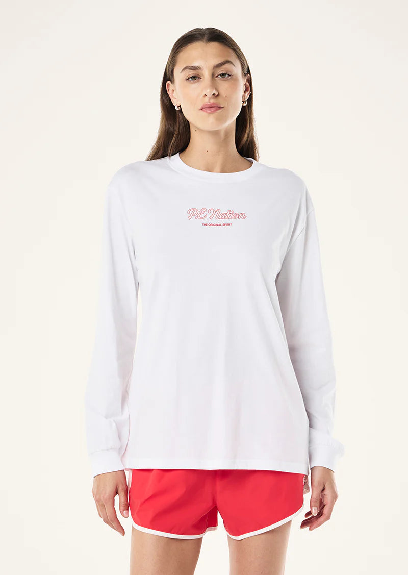 P.E NATION FORMATION LONG SLEEVE TEE OPTIC WHITE