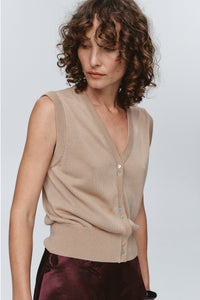 MARLE FOUNDATIONS VEST ALMOND