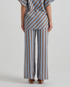 FATE & BECKER GROUNDED PANT BLUE TOBACCO STRIPE