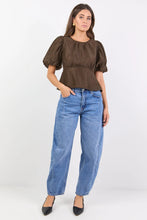 Load image into Gallery viewer, STORIES BE TOLD FINALI CHOCOLATE PUFF SHORT SLEEVE TOP
