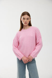 KINNEY WILLA CABLE KNIT ROSE