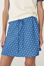 Load image into Gallery viewer, ROWIE FRANNIE SILK MINI SKIRT CORNFLOWER SPOT
