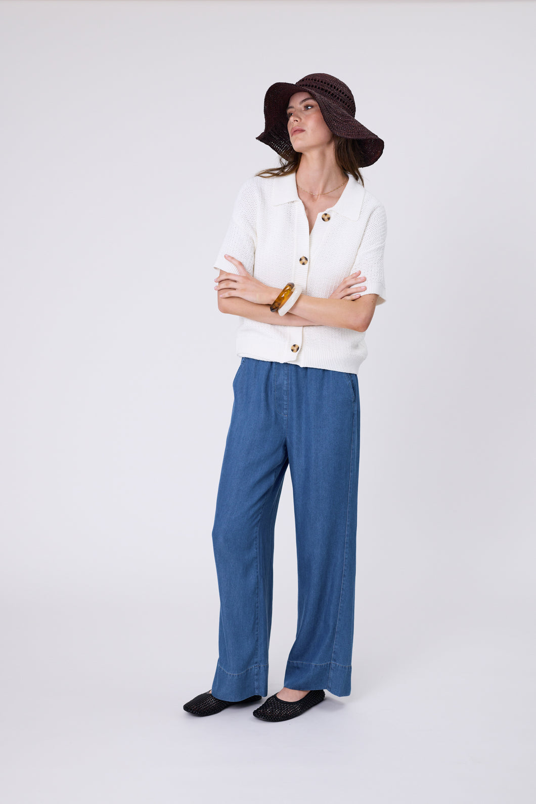 MARLOW FRESCO PANT MID WASH