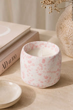 Load image into Gallery viewer, FLO'S HOME PINK SPLASH GLAZED CERAMIC SOY WAX CANDLE
