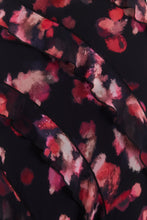 Load image into Gallery viewer, ARRIVING 12.8 | GEORGIA ZOE GALORE BLACK PINK ABSTRACT PRINT BIAS RUFFLE SLIP MAXI DRESS
