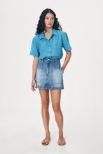 Load image into Gallery viewer, ROWIE GEORGIA DENIM MINI SKIRT CLASSIC WASH
