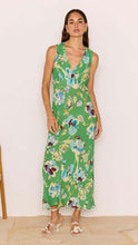 Load image into Gallery viewer, MINK PINK ZOE BIAS MIDI DRESS GREEN FLORAL
