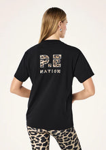 Load image into Gallery viewer, P.E NATION HEADS UP 2.0 TEE BLACK/LEOAPRD
