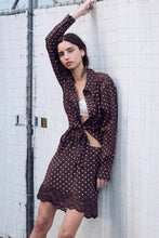 Load image into Gallery viewer, ROWIE MARINA SILK MINI SKIRT CACAO SPOT

