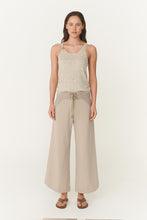 Load image into Gallery viewer, ROWIE HAVEN BEAD LINEN TANK OAT MARLE
