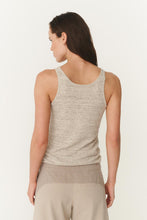 Load image into Gallery viewer, ROWIE HAVEN BEAD LINEN TANK OAT MARLE
