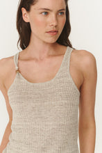 Load image into Gallery viewer, ROWIE HAVEN BEAD LINEN TANK OAT MARLE
