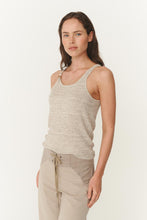 Load image into Gallery viewer, ROWIE HAVEN BEAD LINEN TANK OAT MARLE
