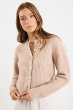 Load image into Gallery viewer, IVY + JACK HIGHLIGHT BISCUIT MOHAIR BELND CREWNECK CARDIGAN
