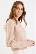 Load image into Gallery viewer, IVY + JACK HIGHLIGHT BISCUIT MOHAIR BELND CREWNECK CARDIGAN
