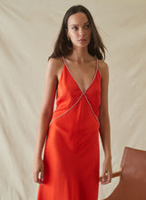 Load image into Gallery viewer, ESMAEE ILLUSION SLIP DRESS FLAME
