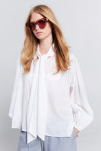 Load image into Gallery viewer, KAREN WALKER REINING BOW BLOUSE WHITE
