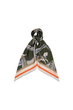 Load image into Gallery viewer, KAREN WALKER CAROUSEL CLASSIC SILK SCARF OLIVE MULTI
