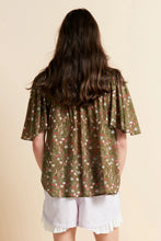 Load image into Gallery viewer, KAREN WALKER AGNES BLOUSE OLIVE MULTI
