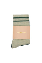 Load image into Gallery viewer, KAREN WALKER RUNAWAY GIRL SOCKS 2 PACK DARK GREEN/SAGE
