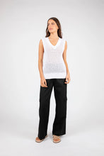 Load image into Gallery viewer, NOVELLA MESH KNIT VEST WHITE
