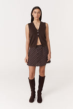Load image into Gallery viewer, ROWIE FRANNIE SILK MINI SKIRT CACAO SPOT
