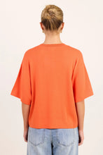 Load image into Gallery viewer, ARRIVING 18.08 | STORIES BE TOLD INTREPID BLOOD ORANGE RELAXED KNIT TEE
