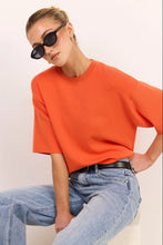 Load image into Gallery viewer, ARRIVING 18.08 | STORIES BE TOLD INTREPID BLOOD ORANGE RELAXED KNIT TEE
