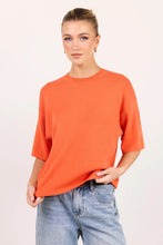 Load image into Gallery viewer, ARRIVING 18.08 | STORIES BE TOLD INTREPID BLOOD ORANGE RELAXED KNIT TEE
