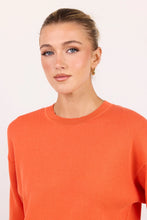 Load image into Gallery viewer, ARRIVING 18.08 | STORIES BE TOLD INTREPID BLOOD ORANGE RELAXED KNIT TEE
