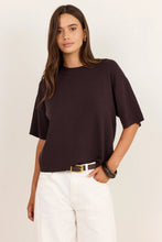 Load image into Gallery viewer, COMING SOON | STORIES BE TOLD INTERPID CHOCOLATE RELAX KNIT TEE
