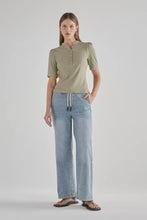 Load image into Gallery viewer, DRICOPER MISHA RIB TOP SAGE GREEN
