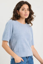 Load image into Gallery viewer, IVY + JACK ISSUE LIGHT BLUE FLUFFY SOFT KNIT TEE
