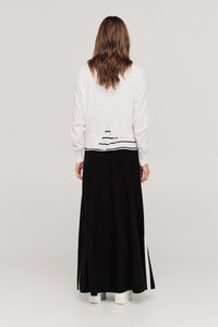 TAYLOR COMPLACEMENT SKIRT BLACK/IVORY