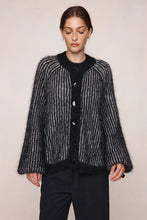 Load image into Gallery viewer, MARLE JASPER CARDIGAN BLACK/GREIGE

