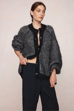 Load image into Gallery viewer, MARLE JASPER CARDIGAN BLACK/GREIGE
